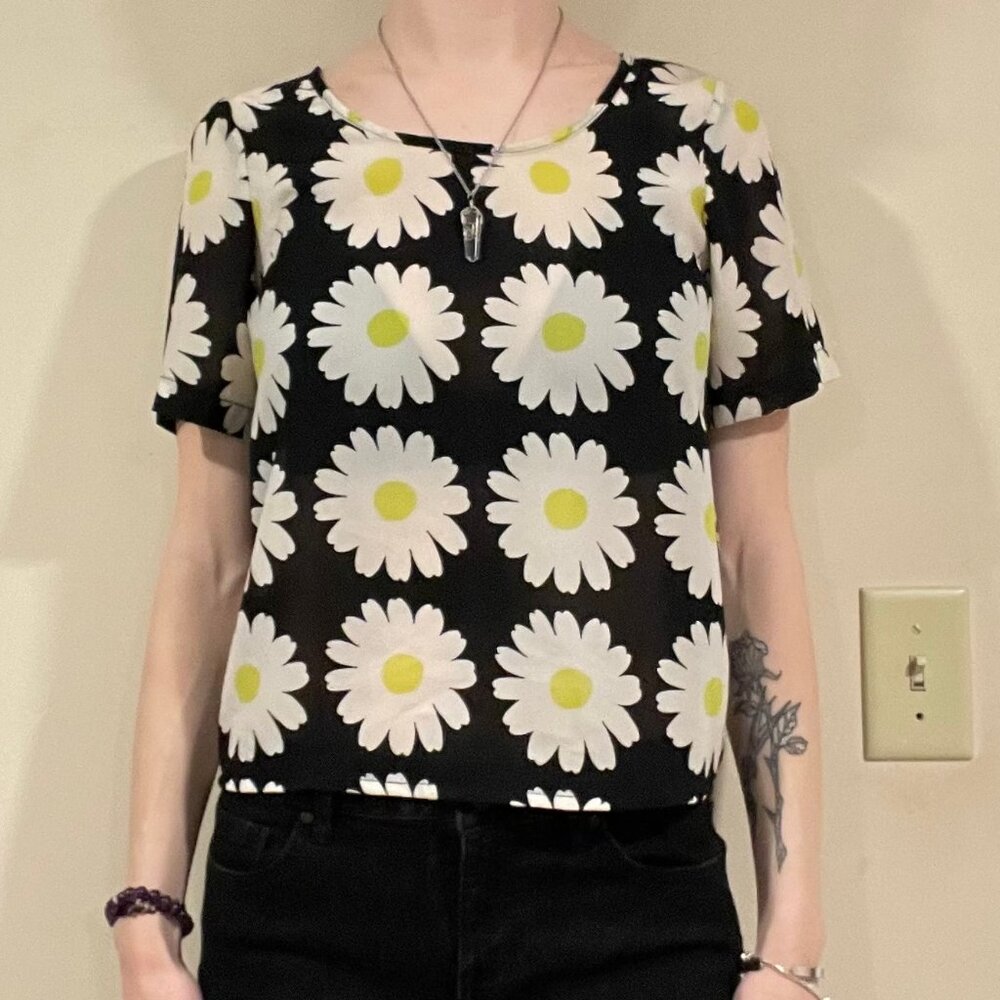 Semi-sheer Daisy Top